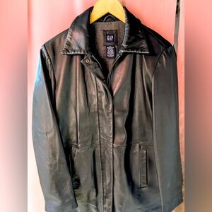 GAP Black Leather Jacket